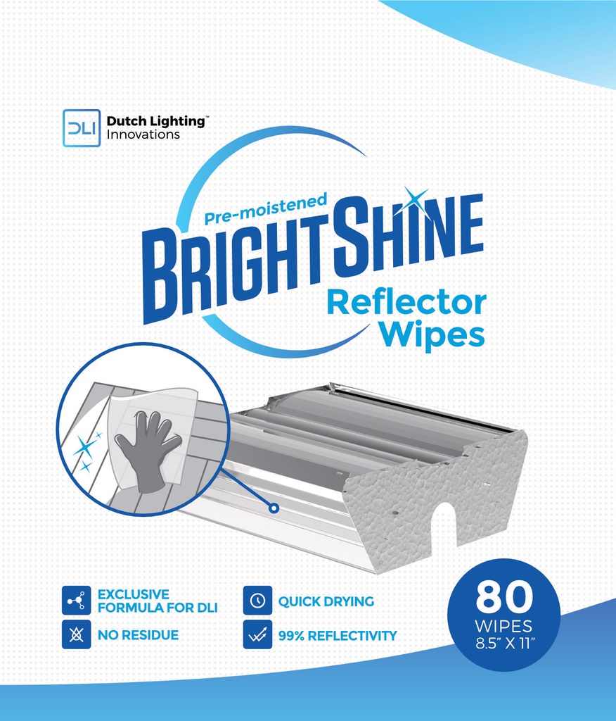 DLI Brightshine Reflector Wipes