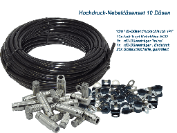 Fog nozzle set for high-pressure fogging systems up to 80 bar